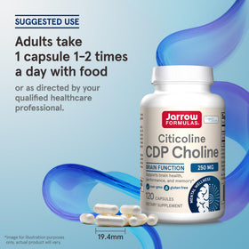 Jarrow Formulas Citicoline CDP 250 mg étiquette