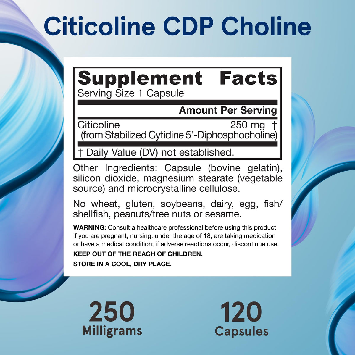 Jarrow Formulas Citicoline CDP 250 mg ingrédients
