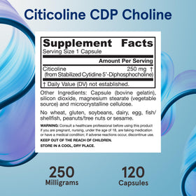 Jarrow Formulas Citicoline CDP 250 mg ingrédients