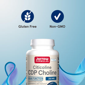 Jarrow Formulas Citicoline CDP 250 mg prise avec un verre d'eau