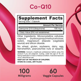 Jarrow Formulas Co-Q10 sur une table avec d'autres compléments