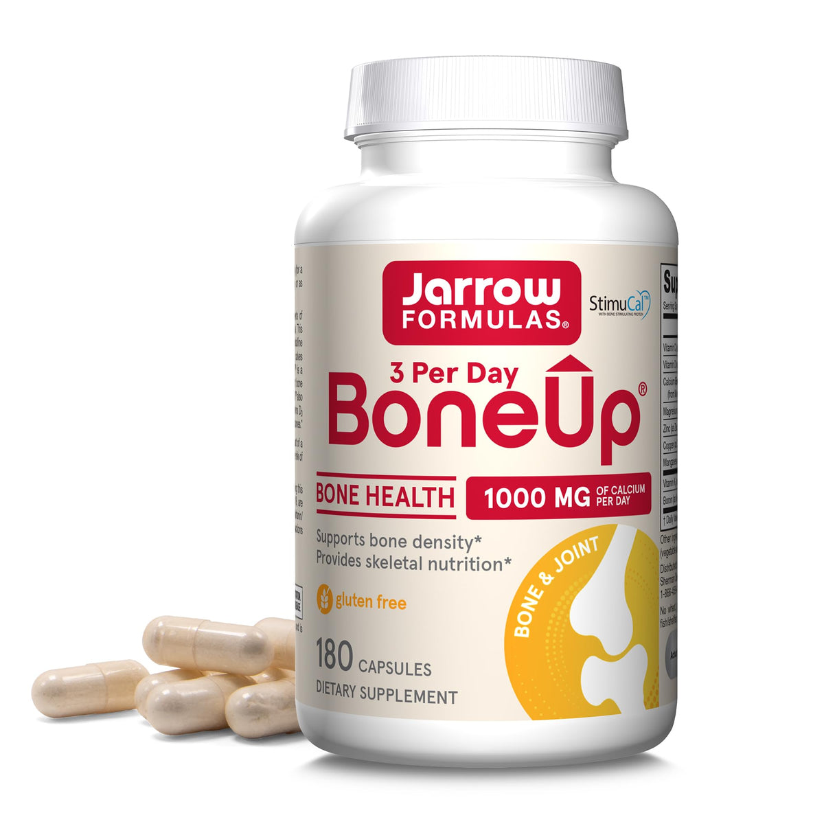 Jarrow Formulas Complément Alimentaire Calcium 1000mg D3 K2 180 Capsules vue de face