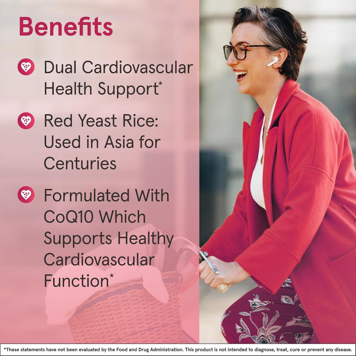 Jarrow Formulas CoQ10 et Riz Rouge 1200 mg avec verre d'eau