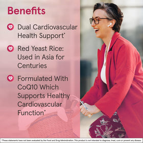 Jarrow Formulas CoQ10 et Riz Rouge 1200 mg avec verre d'eau