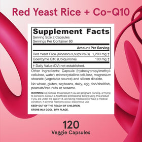 Jarrow Formulas CoQ10 et Riz Rouge 1200 mg capsules avec un repas