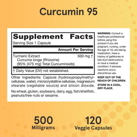 Jarrow Formulas Curcumin 95 avec un fond de plantes médicinales