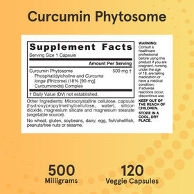 Jarrow Formulas Curcumin Phytosome 500 mg affichage des capsules dans un cadre naturel