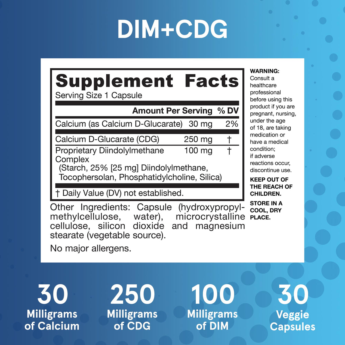 Jarrow Formulas DIM + CDG Capsules Végétales 30 Comp. en main