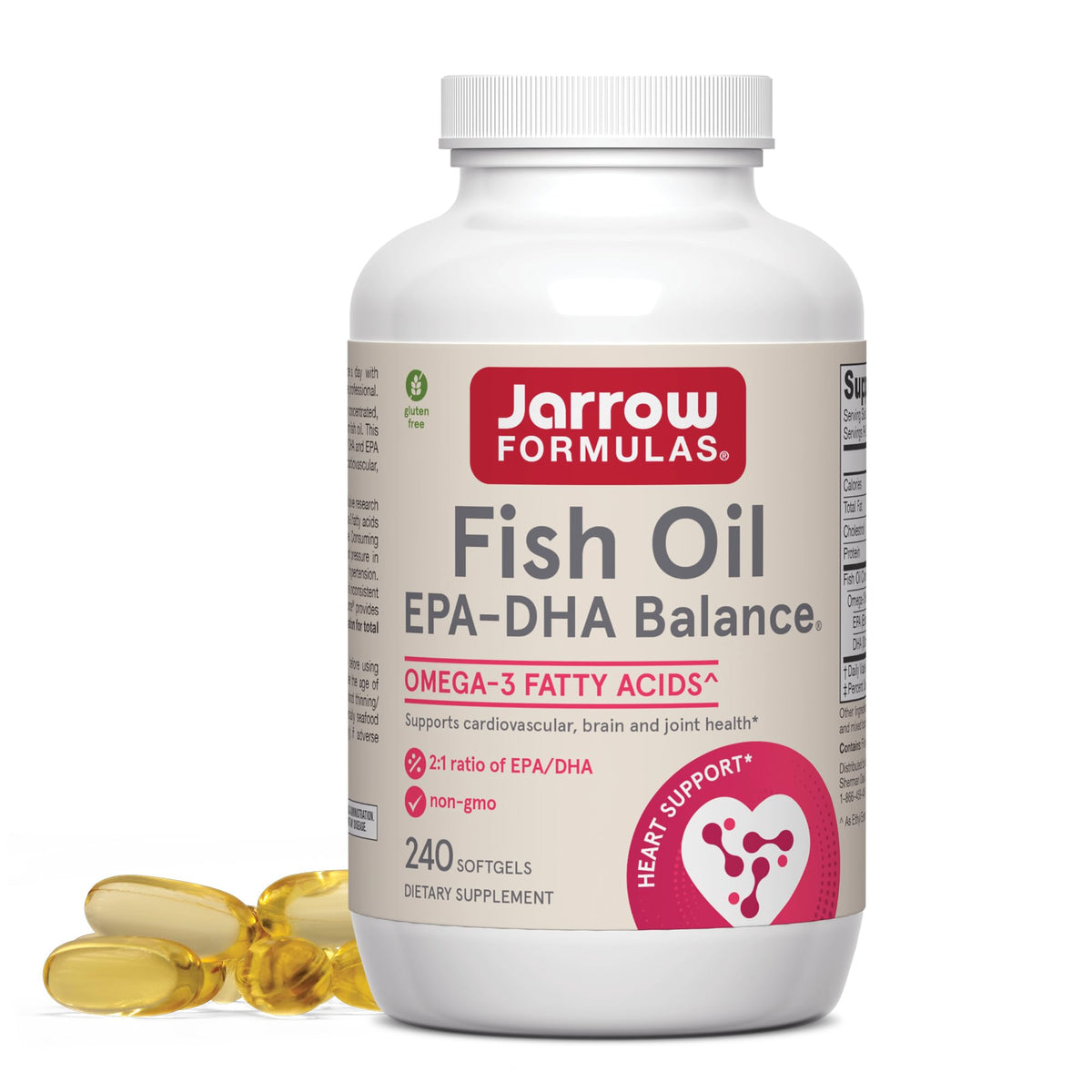 Jarrow Formulas EPA-DHA Balance 240 gélules vue de face