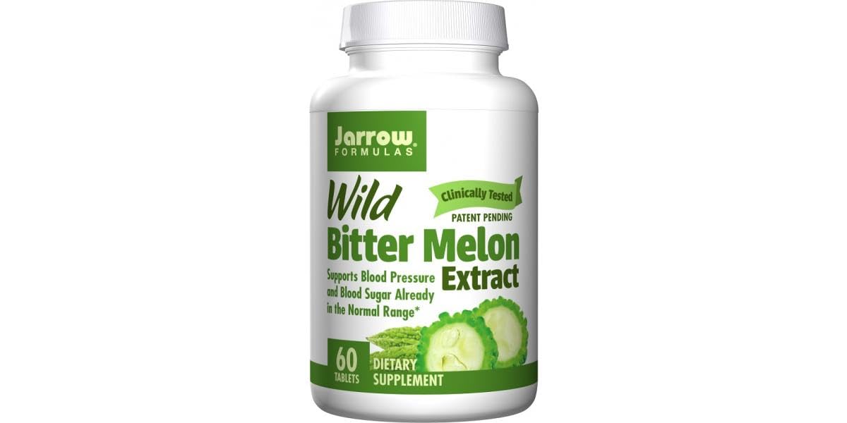 Jarrow Formulas Extrait de Melon Amer Sauvage 1 500 mg 60 comprimés en bouteille