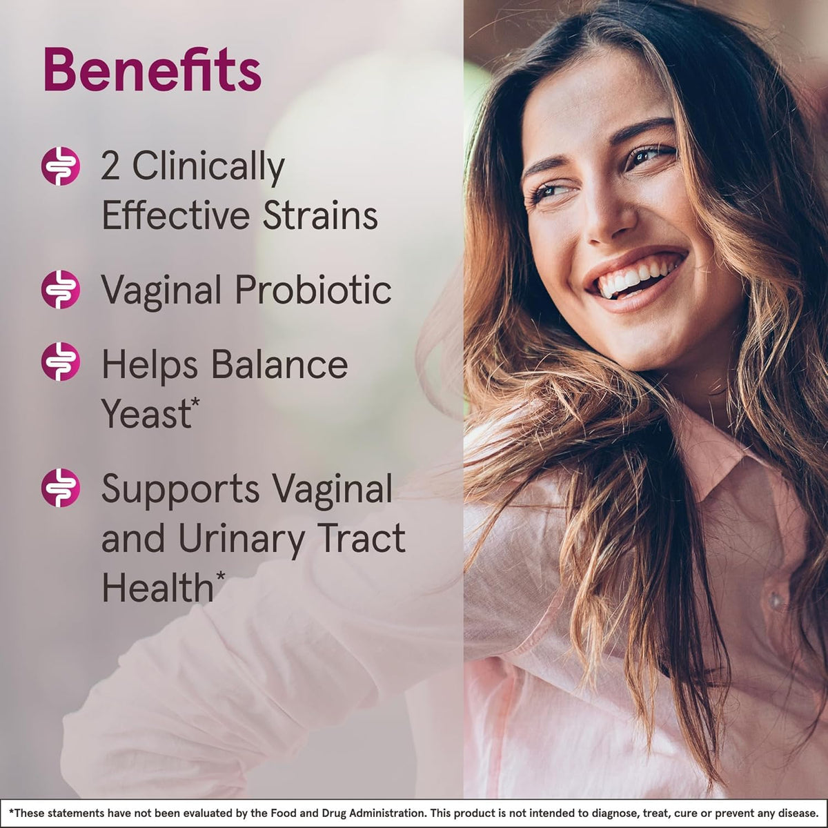 Jarrow Formulas Fem-Dophilus 1 milliard de probiotiques, vue de dessus