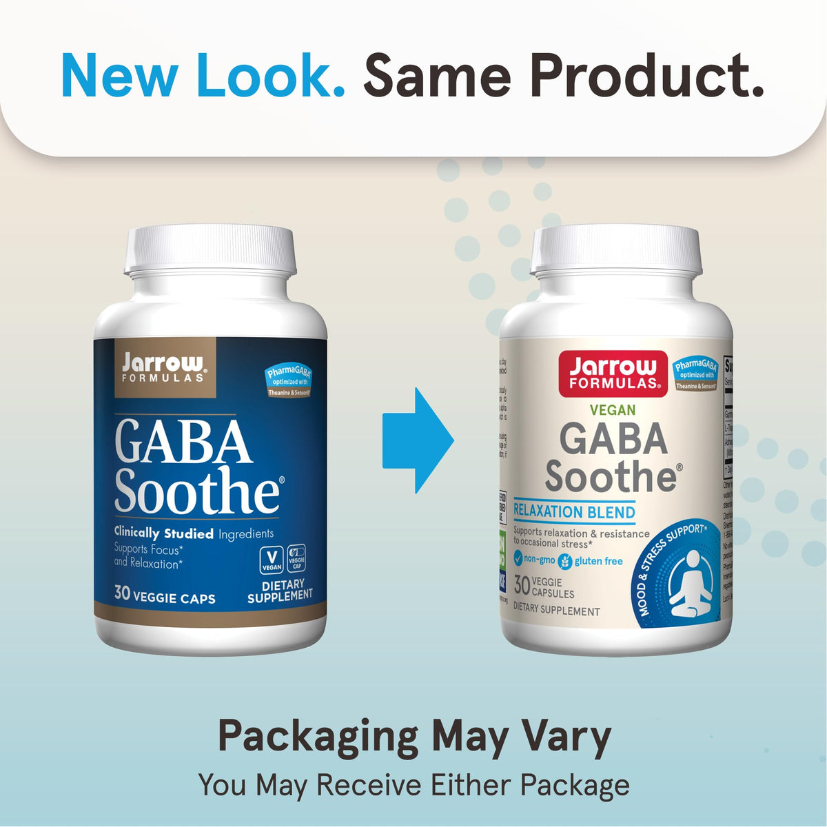 Jarrow Formulas GABA Soothe 30 Capsules, vue arrière