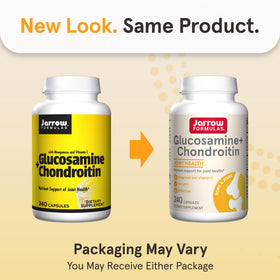 Jarrow Formulas Glucosamine + Chondroitin capsules avec étiquette