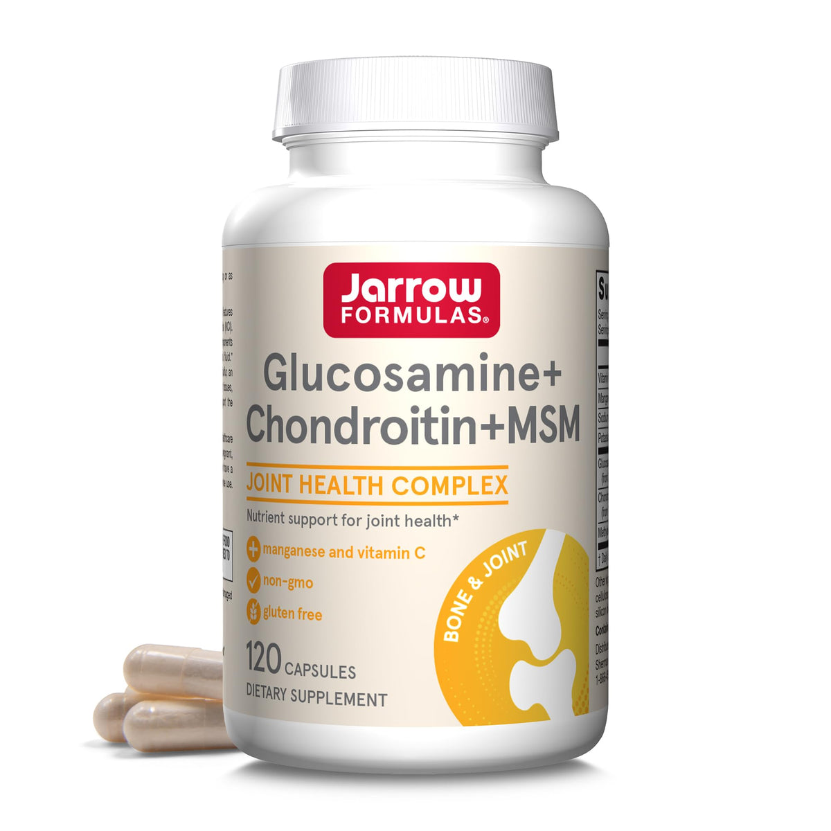 Jarrow Formulas Glucosamine Chondroitin MSM 120 Capsules front view