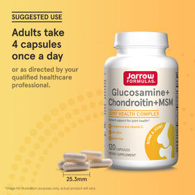 Jarrow Formulas Glucosamine Chondroitin MSM 120 Capsules packaging