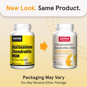 Jarrow Formulas Glucosamine Chondroitin MSM capsule bottle side view