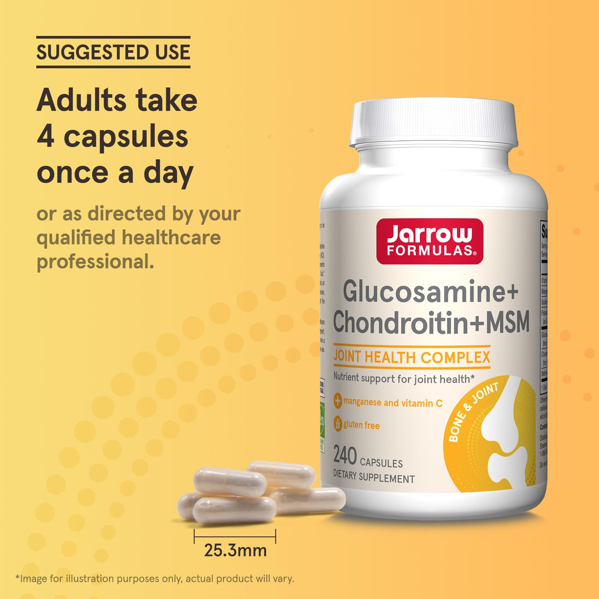 Jarrow Formulas Glucosamine Chondroitin MSM product packaging