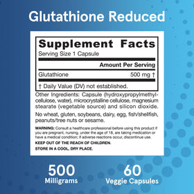 Jarrow Formulas Glutathione Réduit 500mg capsules avec un verre d'eau