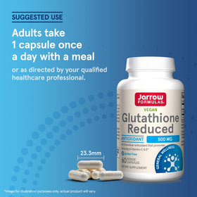 Jarrow Formulas Glutathione Réduit 500mg capsules dans un environnement de vie saine