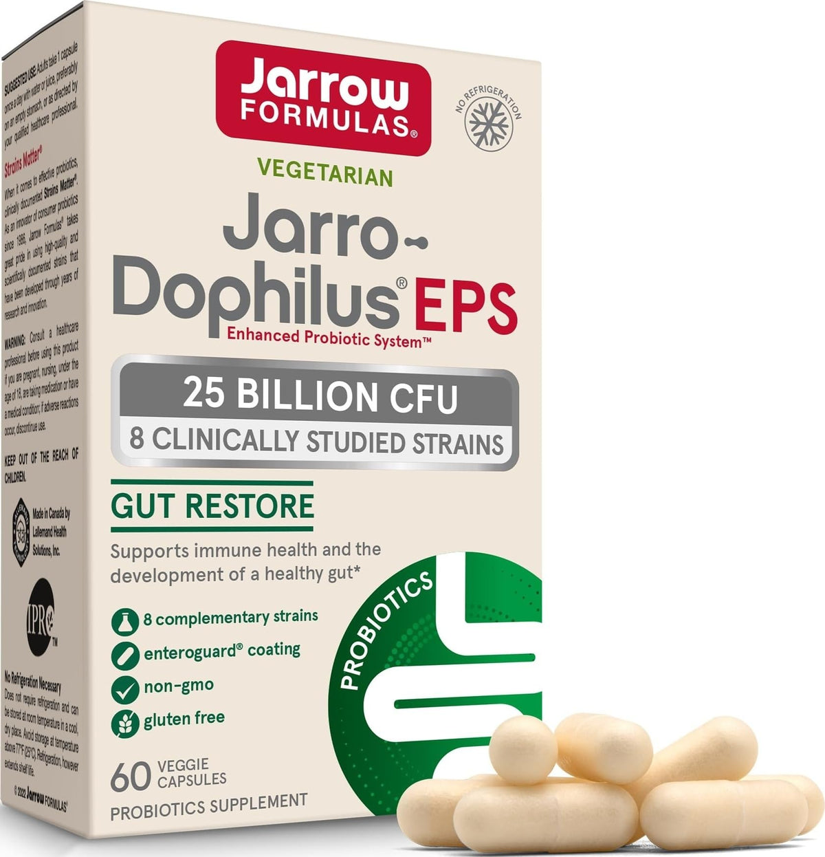 Jarrow Formulas Jarro-Dophilus EPS 60 capsules vue de face