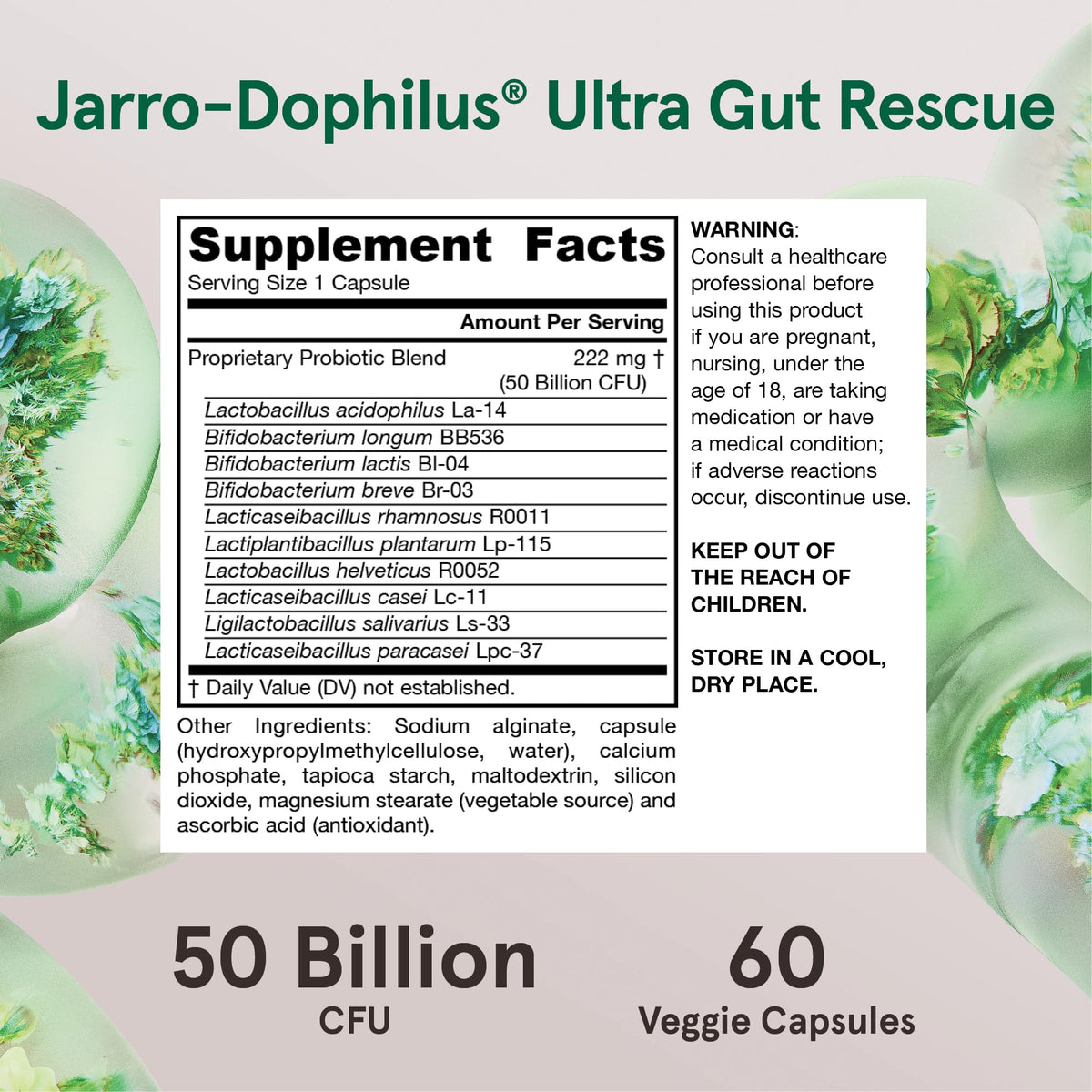 Jarrow Formulas Jarro-Dophilus Ultra Gut Rescue en milieu de vie