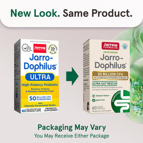 Jarrow Formulas Jarro-Dophilus Ultra Gut Rescue étiquette avec informations de dosage