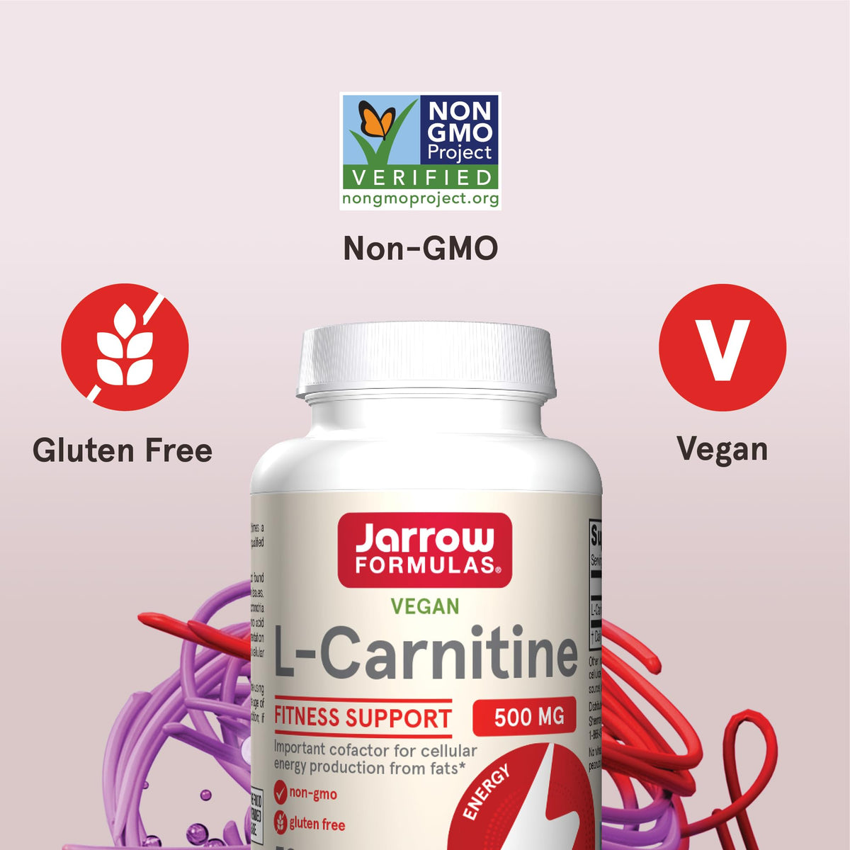 Jarrow Formulas L-Carnitine 500mg étiquette du produit