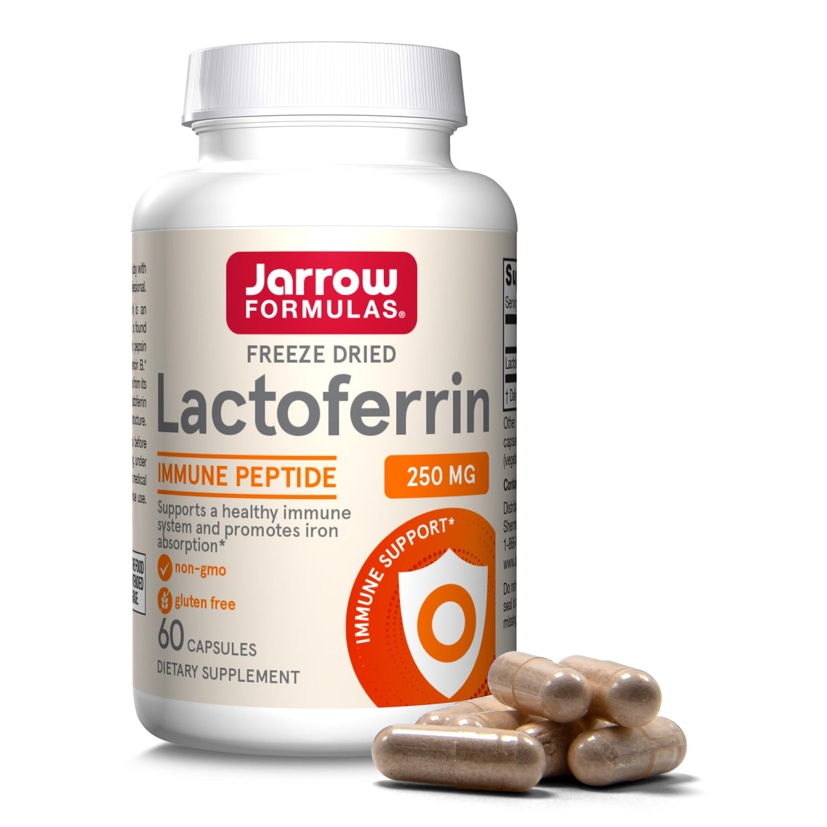 Jarrow Formulas Lactoferrin 250 mg 60 capsules vue avant
