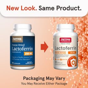 Jarrow Formulas Lactoferrin 250 mg capsules ouvertes