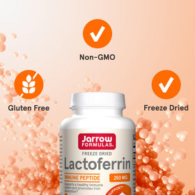 Jarrow Formulas Lactoferrin 250 mg sur une table
