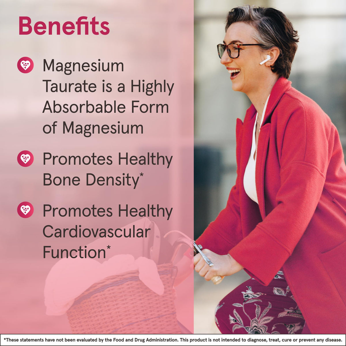 Jarrow Formulas Magnésium Taurate 300 mg étiquette détaillant les ingrédients
