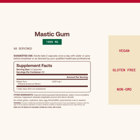Jarrow Formulas Mastic Gum 1000 mg 120 capsules végétales, présentation du produit