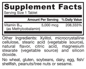 Jarrow Formulas Methyl B-12 5000 mcg emballage ouvert
