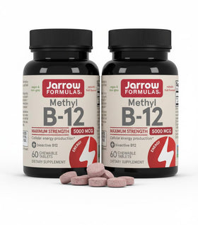 Jarrow Formulas Methyl B12 5000 mcg comprimés à croquer, vue de face