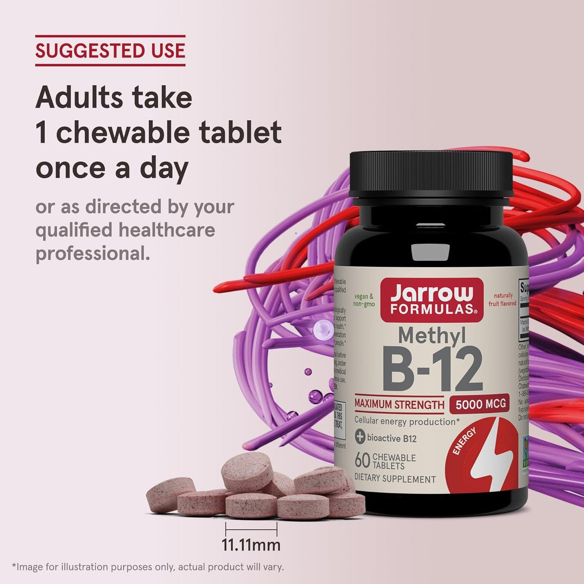 Jarrow Formulas Methyl B12 5000 mcg, présentation des ingrédients