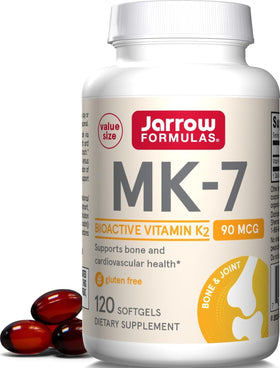 Jarrow Formulas MK-7 90 mcg Vitamine K2 gélules vue de face