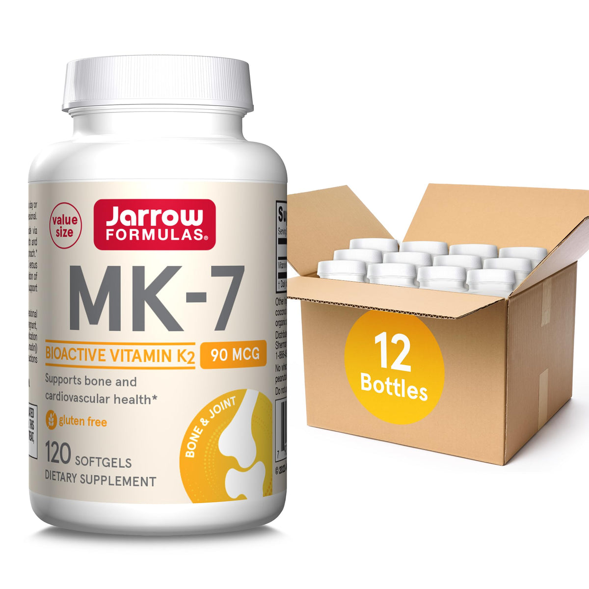 Jarrow Formulas MK-7 90mcg gélules devant la boîte