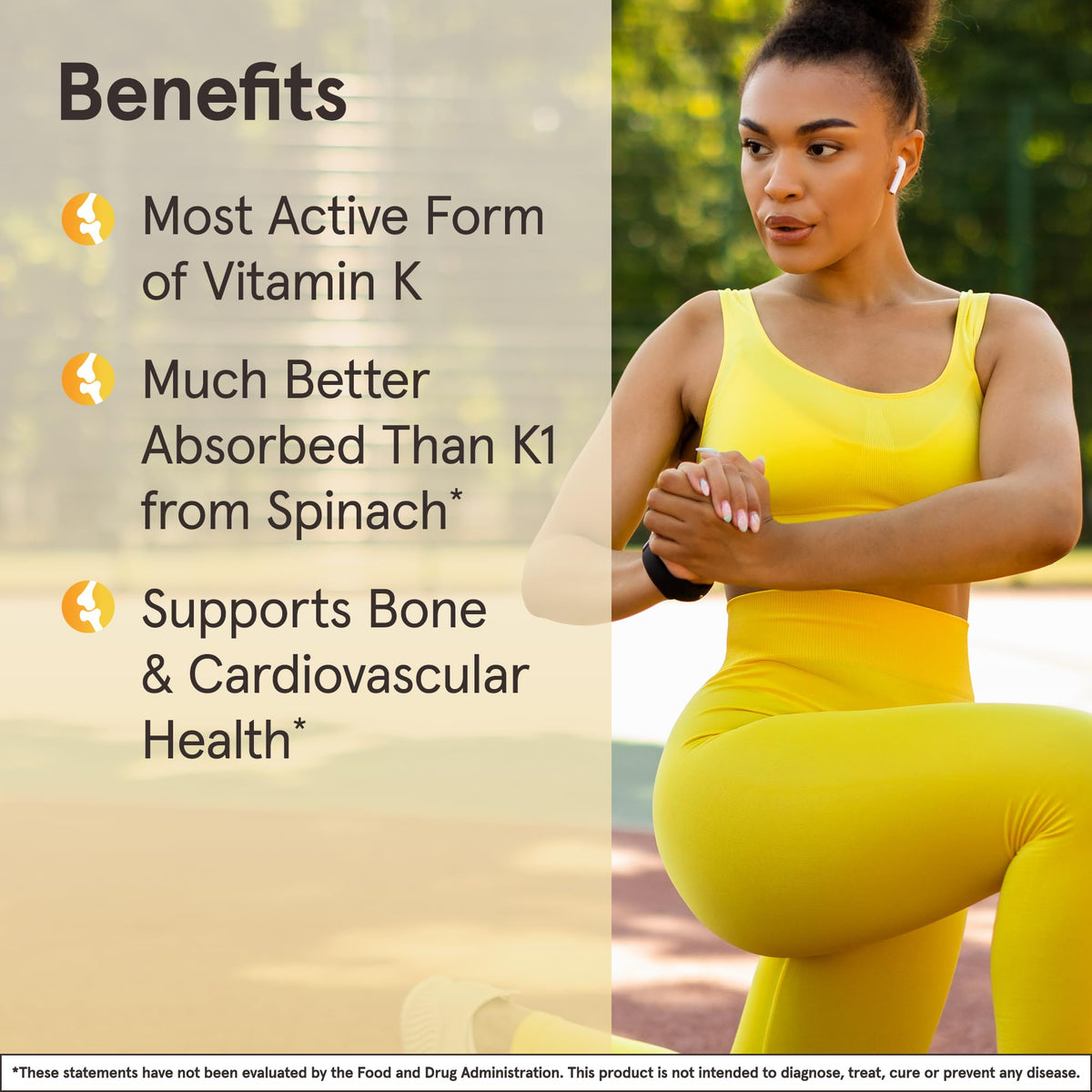 Jarrow Formulas MK-7 étiquette avec informations nutritionnelles
