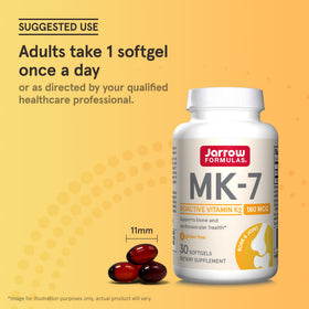 Jarrow Formulas MK-7 sur fond blanc