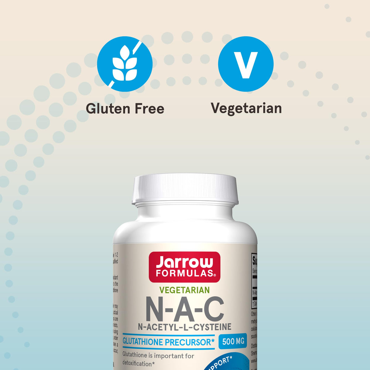 Jarrow Formulas N-A-C 500 mg capsules ouvertes