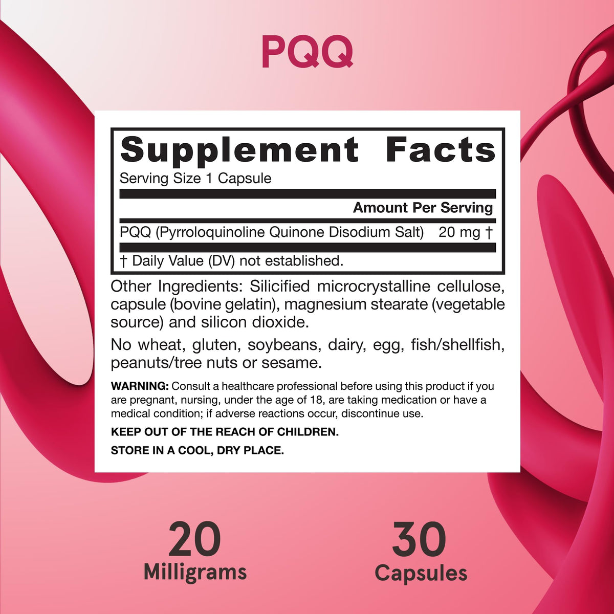Jarrow Formulas PQQ 20 mg capsules en main