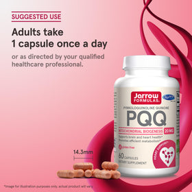 Jarrow Formulas PQQ 20 mg Complément Alimentaire Capsules en utilisation