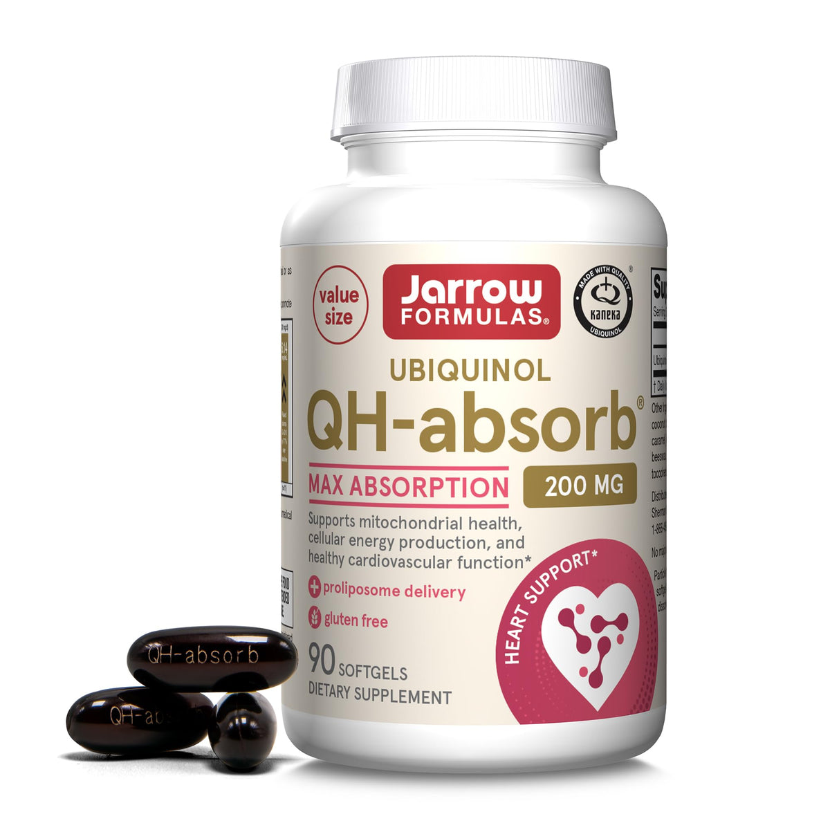 Jarrow Formulas QH-Absorb 200 mg gélules softgels avant