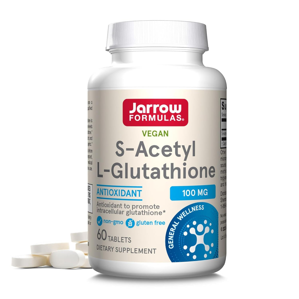 Jarrow Formulas S-Acetyl L-Glutathione 100 mg, emballage avant