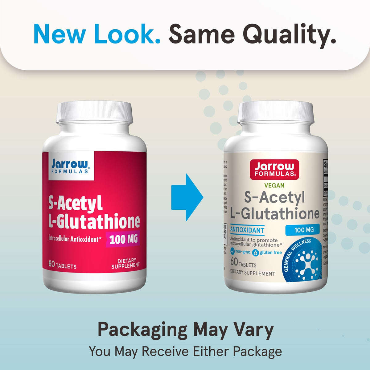 Jarrow Formulas S-Acetyl L-Glutathione 100 mg, tablettes à l'intérieur