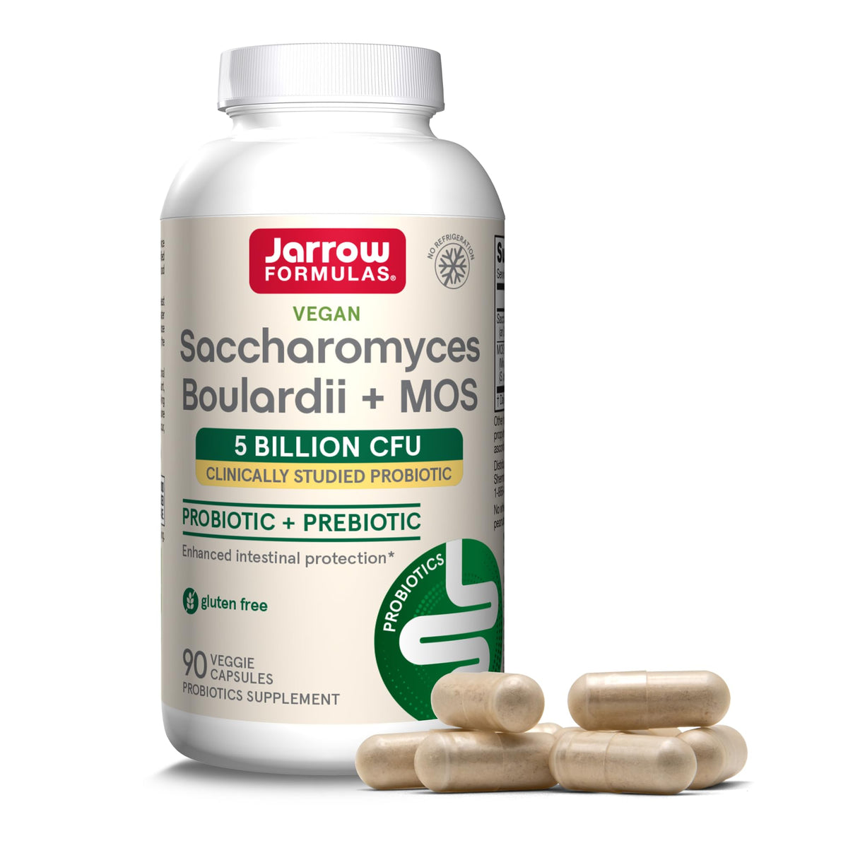 Jarrow Formulas Saccharomyces Boulardii + MOS 90 capsules végétales avant