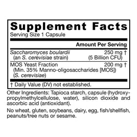 Jarrow Formulas Saccharomyces Boulardii + MOS 90 capsules végétales avec verre d'eau