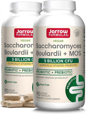 Jarrow Formulas Saccharomyces Boulardii + MOS 90 gélules végétales vue de face