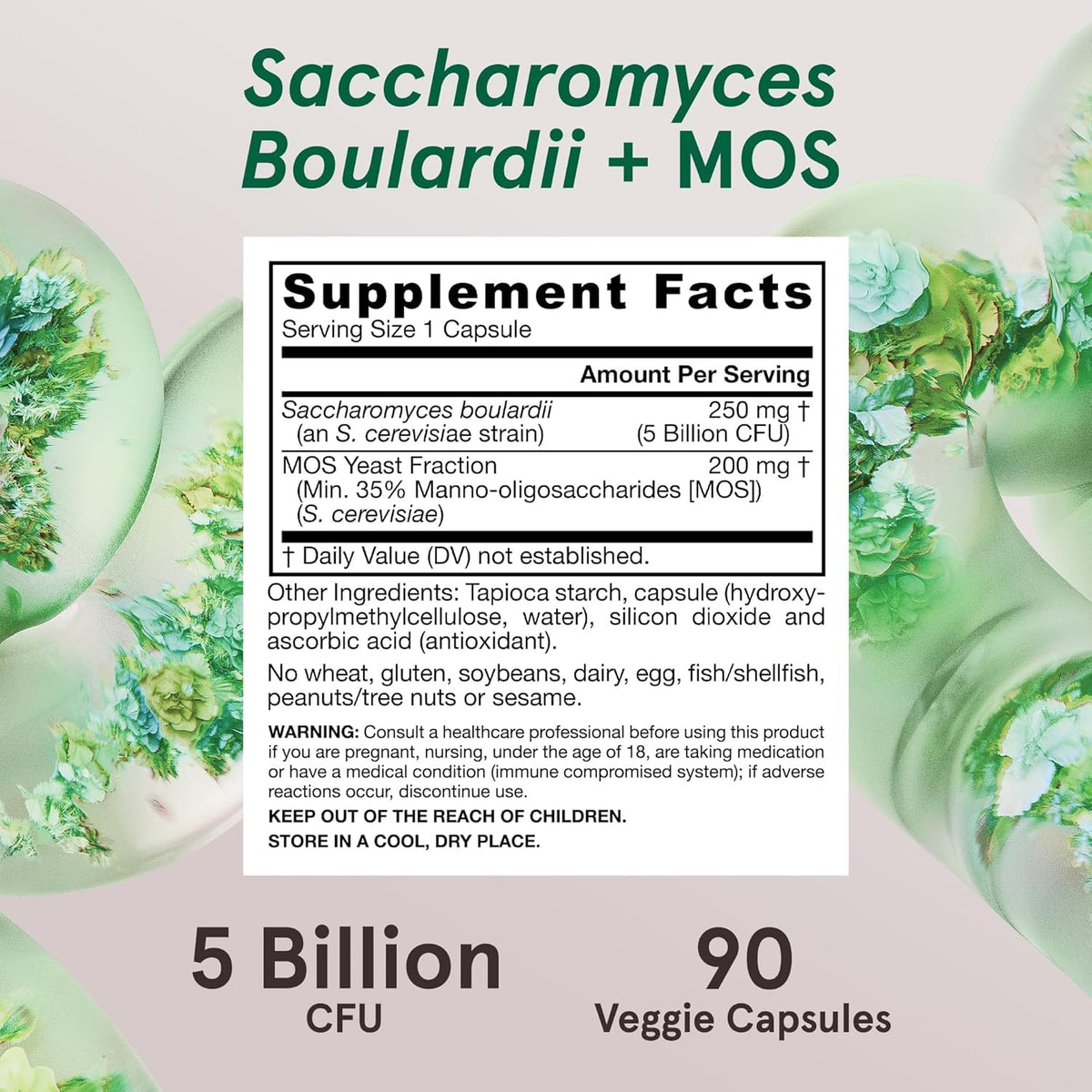 Jarrow Formulas Saccharomyces Boulardii + MOS dosage