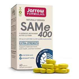 Jarrow Formulas SAMe 400 mg comprimés vue de face